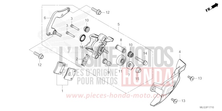 MACHOIRE DE FREIN DE PARKING de Africa Twin DCT PEARL GLARE WHITE (NHB53H) 2022